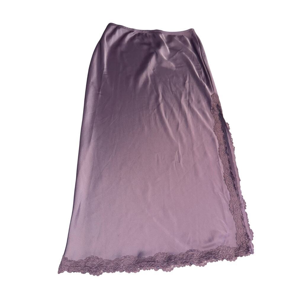 Wild Fable Purple Satin Slip Skirt Size Medium Long Length Skirt